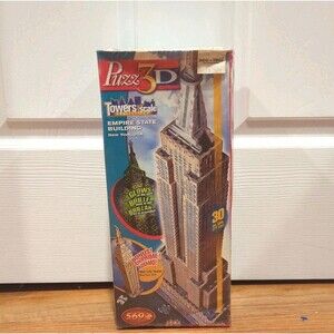 Vintage WREBBIT Puzz 3D puzzle, Empire‎ State Building, Sealed Box